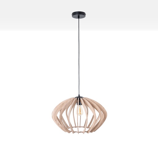 [C072-D] Lámpara de techo colgante de madera Ø48cm "HELGA"-E27