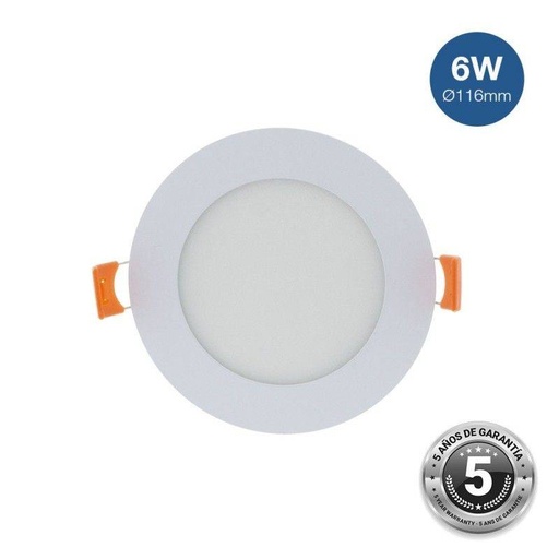 Downlight LED circular empotrable 6W -Corte Ø 110 mm-