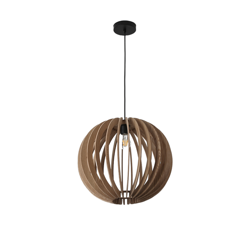 [C072-C] Lámpara de techo colgante de madera Ø45cm "VIDAR"-E27
