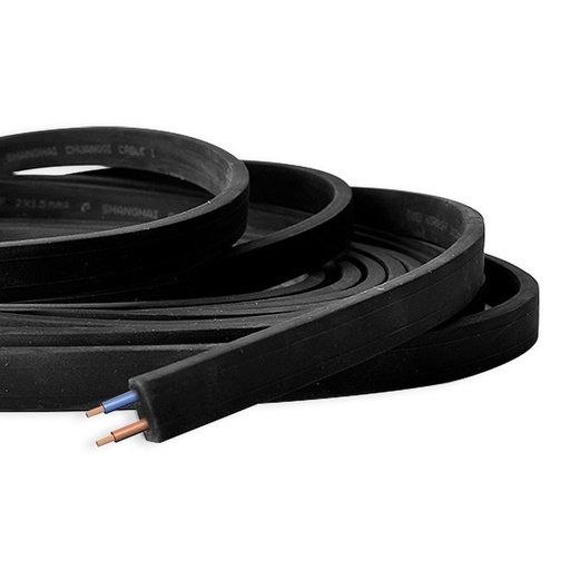 [L400] Cavo piatto nero 2x1,5mm2 per ghirlanda personalizzata (venduto al metro)