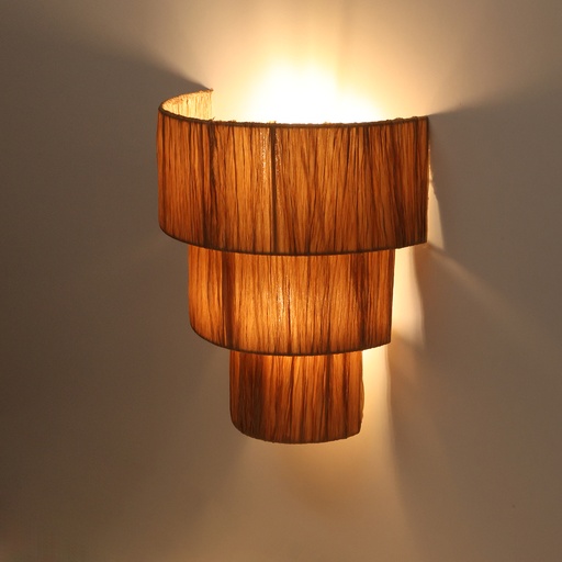 [W68] Modern wall light with fabric shade for bedroom and living room "EMIKO" E27*2