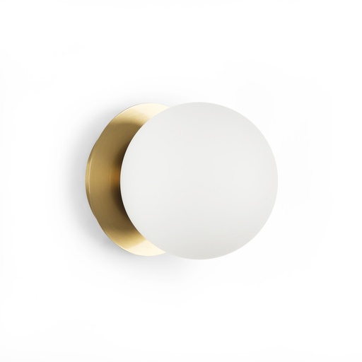 Aplique de Pared en Metal con Bola de Cristal Blanco "Aria"- E27