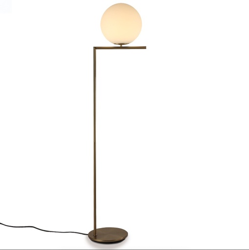 Lámpara de pie bola cristal blanca ⌀30cm"Molly" - E27 