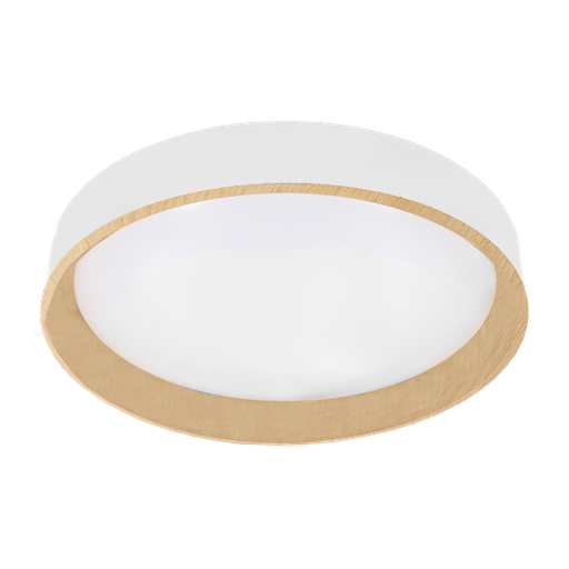 [218585068] Morgan 60W 3000-4200-6500K White/Beech Ceiling Light 7.5x50x50cm 5400lm Remote Control