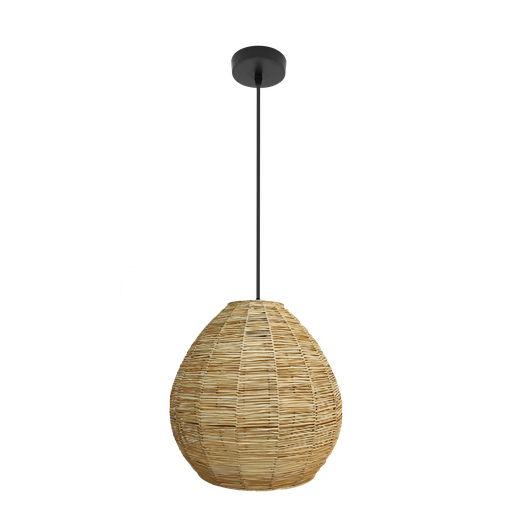 [217993586] Suspension Vitox 1xe27 Noir/naturel Regx35x35cm Marine Vegetable
