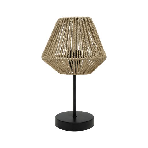 [216771086] Calabria Table Lamp 1xe27 Black/natural 34x19x19cm