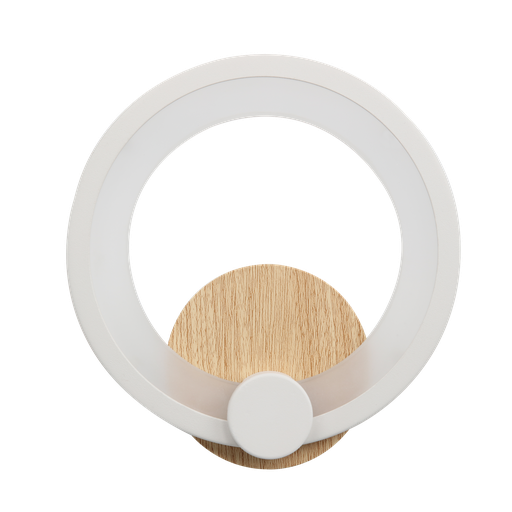 [155961085] Wall light Sydney 10w 4000k White/Light wood 19.5x19x 5 Cm 1300lm