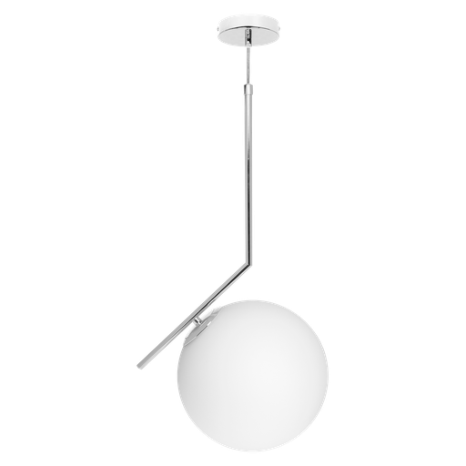 [aimeecromo35] Lampada a sospensione Aimee 1xe27 Cromata Regx35x35 Cm