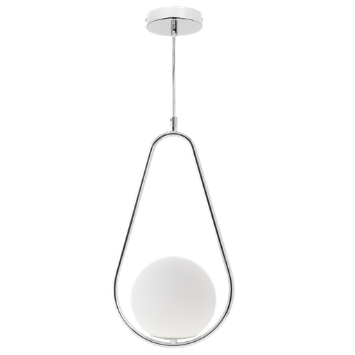[108250420] Aimee Pear-Shaped Pendant 1xe27 Chrome Regx21.5x15 Cm