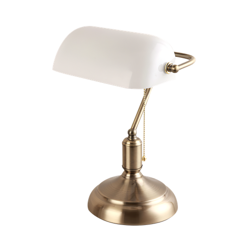 [159471001] Table d'avocat avec plateau 1xe27 en cuir/blanc 38 x 26 x 18 cm