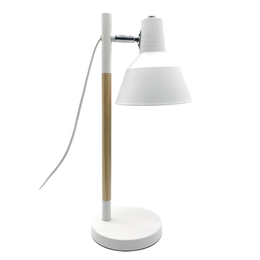 [161171001] Flexo Basil 1xe14 White/beech 50x17x23 Cm Articulated And Adjustable 350º