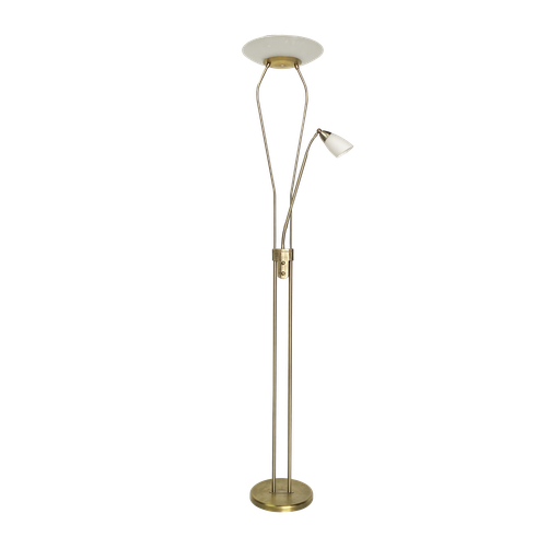 [135942014] Wolf 18+5w 4000k 1800/500lm Leather Floor Lamp with Reader and Dimmer 178x31.5x31.5cm