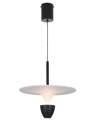 [221-1] LED Pendelleuchte Durchmesser: 30cm Höhe: 32cm Schwarz-10W-4000K