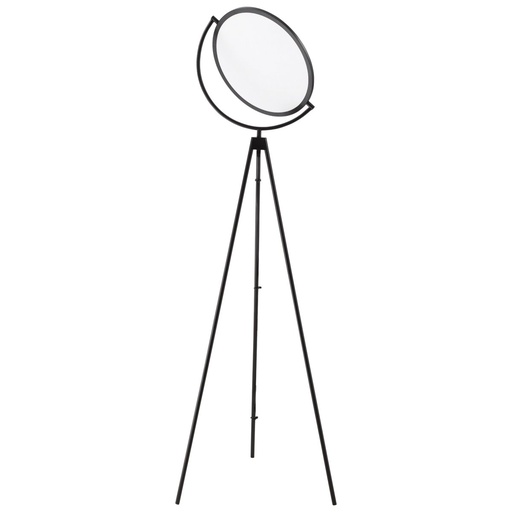 [FL003-BK] Modern Floor Lamp with 26W LED Light, Rotatable Shade, Metal Tripod, and Foot Switch for Living Room, Bedroom, Study, 67x63x195 cm, Black 3000K "KAIA"