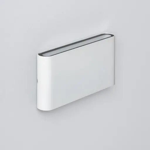Aplique de Pared Exterior/Interior LED 12W Aluminio Rectangular Iluminación Arriba y Abajo 175mm IP54"SAFATA"  Blanco 