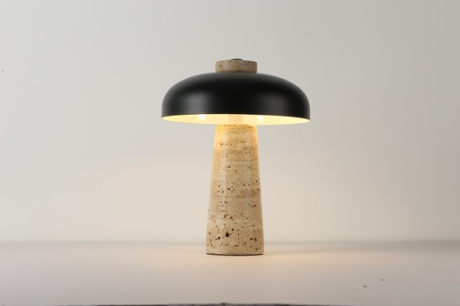 Danish designer reverse table lamp, Nordic mushroom night light for bedroom, living room, hotel desk, simple marble bedside lighting "SOLARA"