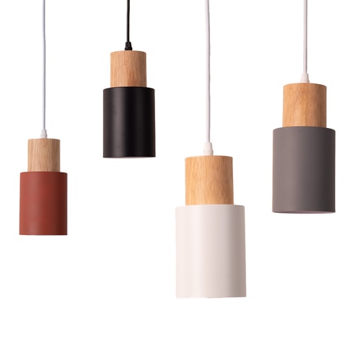 Lampada a sospensione "KIRA" in metallo e legno – Stile scandinavo e moderno