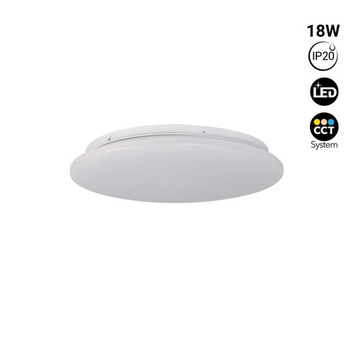 [B1762-18W-B] Circular LED surface-mounted ceiling light 18W CCT - Ø35cm - 1470lm - IP20