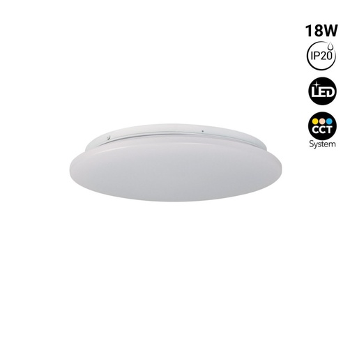 [B1762-18W-B] Plafón LED circular de superficie 18W CCT - Ø35cm - 1470lm - IP20