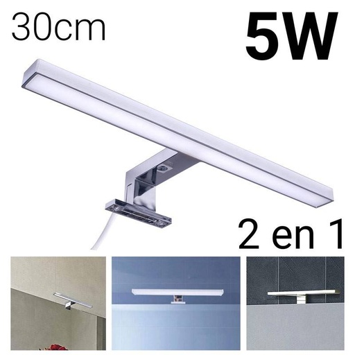 [LE204-BN] Aplique para espejos LED 30cm 5W | Fijación espejo y mueble