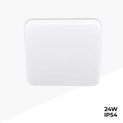 [B1720-C-BC] Waterproof LED Ceiling Light Square White 24W 2640LM IP54