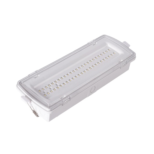 [WL102-AT] AUTOTEST 5W 520lm LED emergency light + recessed accessories - 3h runtime - IP54