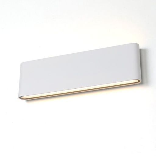 Aplique de Pared Exterior/Interior LED 20W Aluminio Rectangular Iluminación Arriba y Abajo 300mm IP54"SAFATA" Blanco