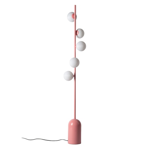 Lámpara de pie nórdica de diseño moderno en metal con 5 esferas 3D, casquillo G9 máx. 9W