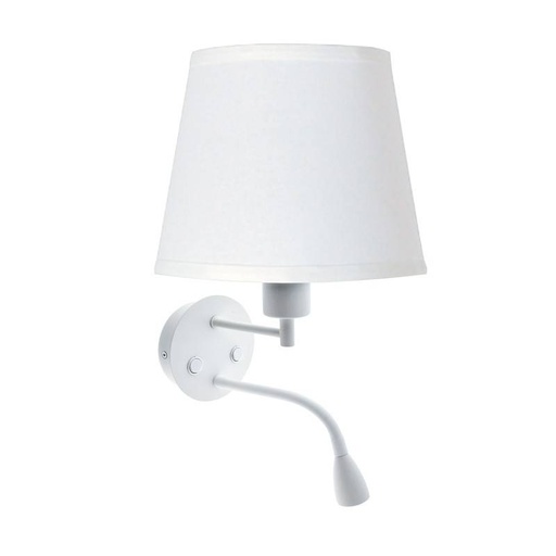 E27 Wall Light with 3W "HOLIDAY" LED Reading Light