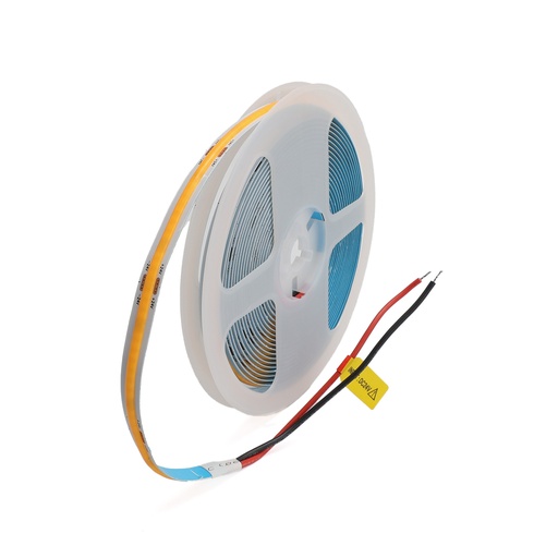 Tira LED COB de 50W (10W/m), 24V DC, 8mm de Ancho, 320 Chips por Metro, IP20, Corte Cada 5cm, 5 Metros