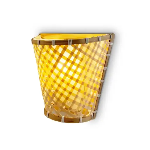 [W026] Bamboo Wicker Wall Sconce "NIZA" E27