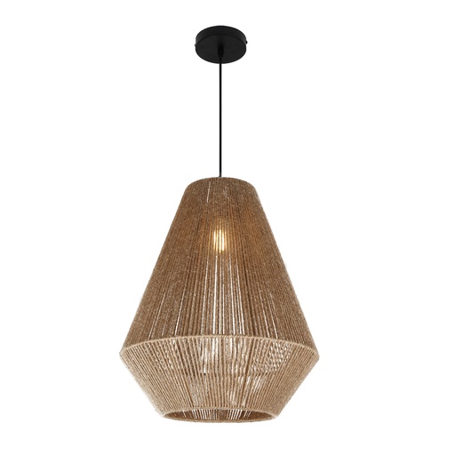 [C027] Lampada a sospensione in corda naturale "MULLAR"