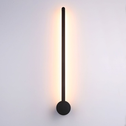 [WL035-BK] Aplique de pared minimalista lineal "LOGAN" 10W - Rotatorio 360º Blanco Cálido 2700K LED 60cm