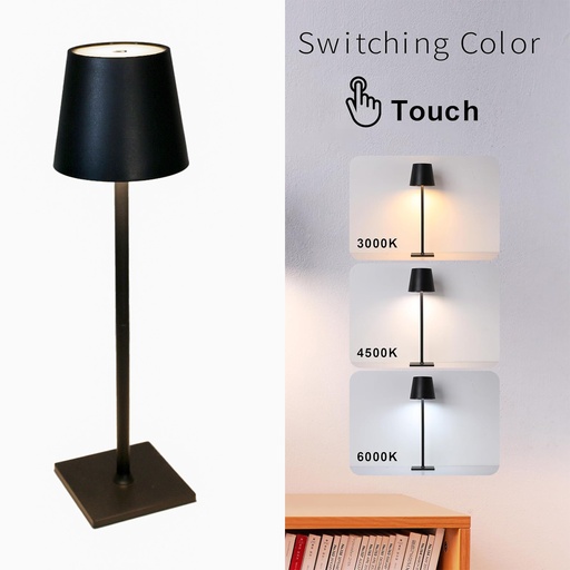 Lámpara de mesa portátil LED CCT IP44 "TEKA" - 1,5W - Táctil - Intensidad regulable