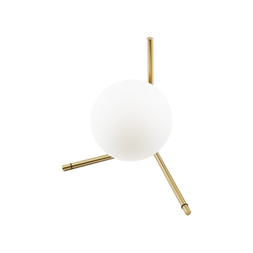"GRECY" Table Lamp Ø15cm - Modern Brass and Crystal, Ideal for Office, Bedroom and Living Room, E27.