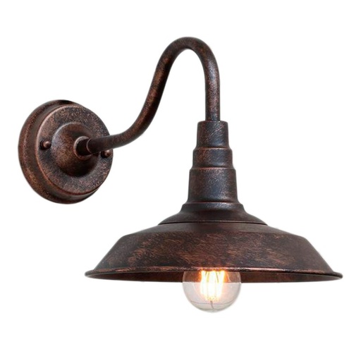 Aplique de pared vintage Industriales E27 Edison Hierro de bronce del color retro"TORCH"