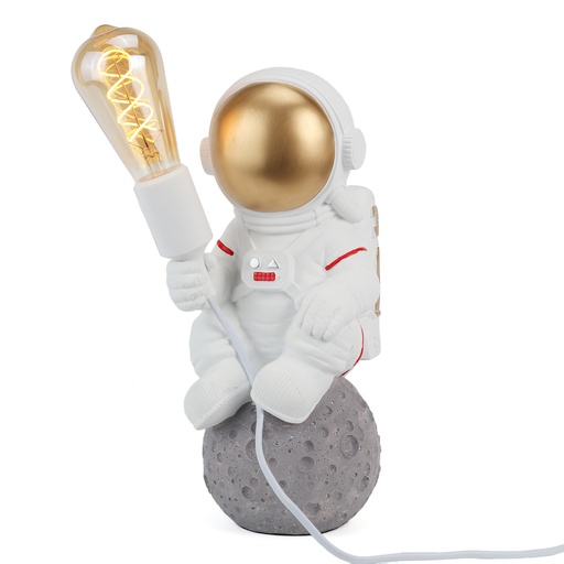 [T022] Lámpara de Mesa Infantil "COSMO" Astronauta – Luz Decorativa con Casquillo E27, Diseño Creativo para Habitación, Salón y Oficina – Regalo Ideal para Niños y Amantes del Espacio