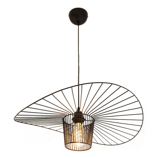 [C047-60-BK] Metall-Pendelleuchte Ø60cm „Chapeau“