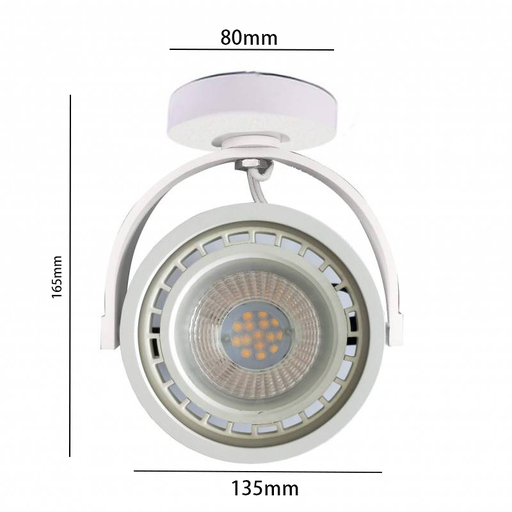 LED Surface-Mounted Projector Spotlight for AR111 GU10 Bulb