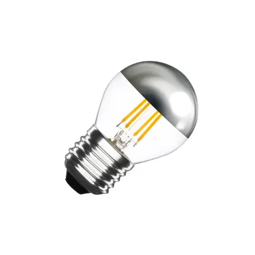 [BLE27-RFR-G45-35N-BC] Bombilla Filamento LED E27 3.5W 300 lm G45 Regulable Chrome Reflect