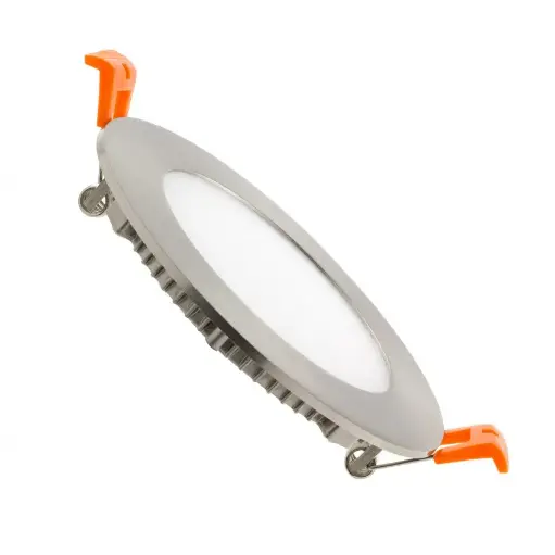 [LR-PS-C6-P-BF] 6W Circular SuperSlim Silver LED Plate Cut Ø 110 mm