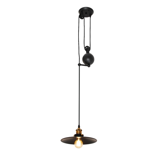 [C006] Lámpara Colgante Industrial Polea Elevable "RUEDA"