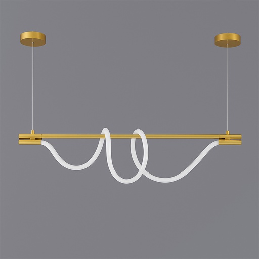 Moderne gewellte Neon-Pendelleuchte "SALSA" - 360º - 45W - 4000K Neutralweiß