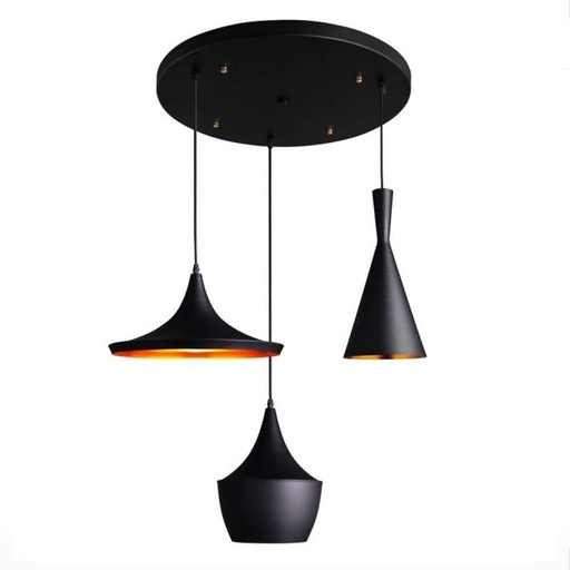 Lampada a sospensione nordica in metallo a tre luci "TOMMY"